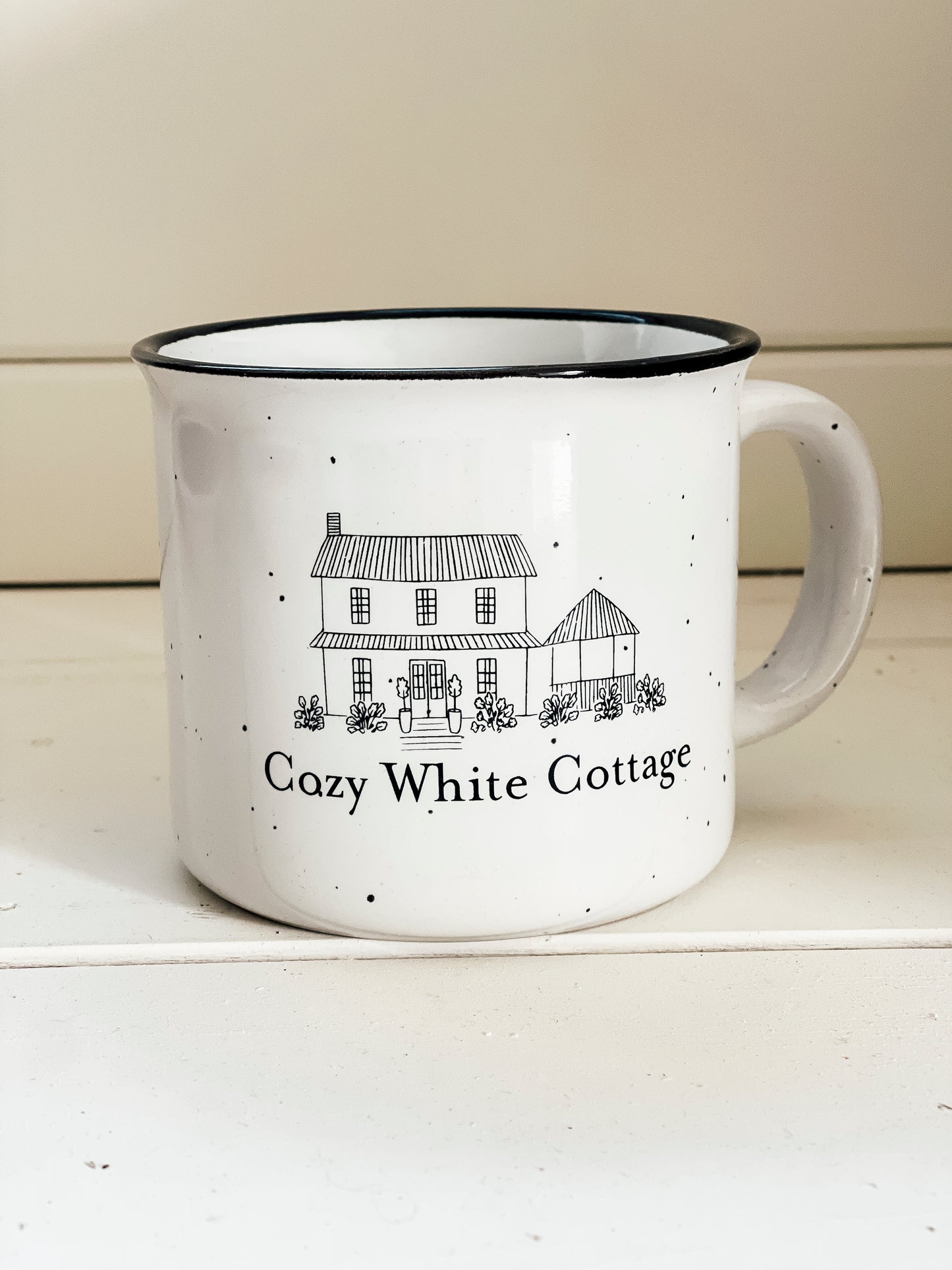 Cozy White Cottage Mug