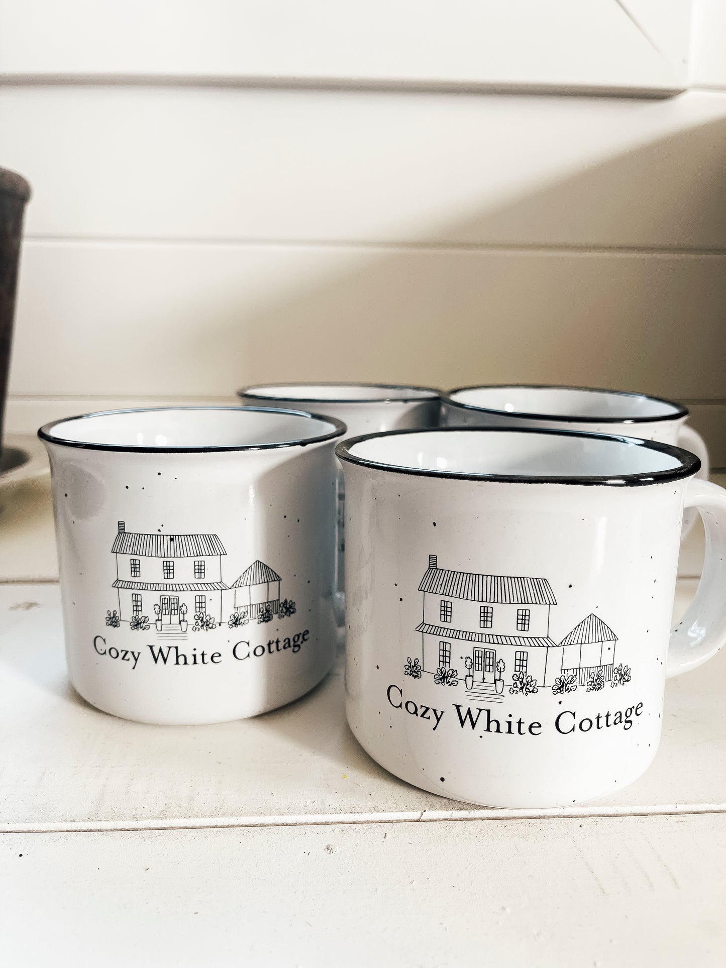 Cozy White Cottage Mug