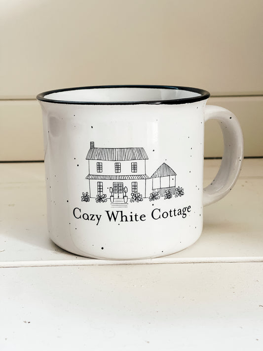 Cozy White Cottage Mug