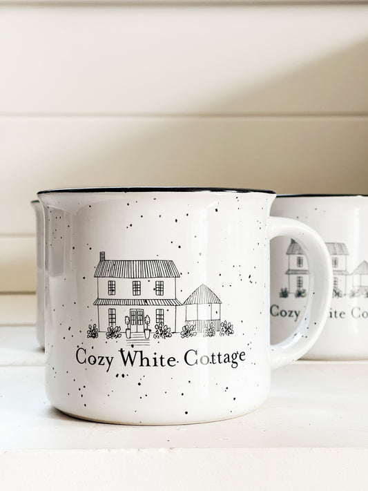 Cozy White Cottage Mug