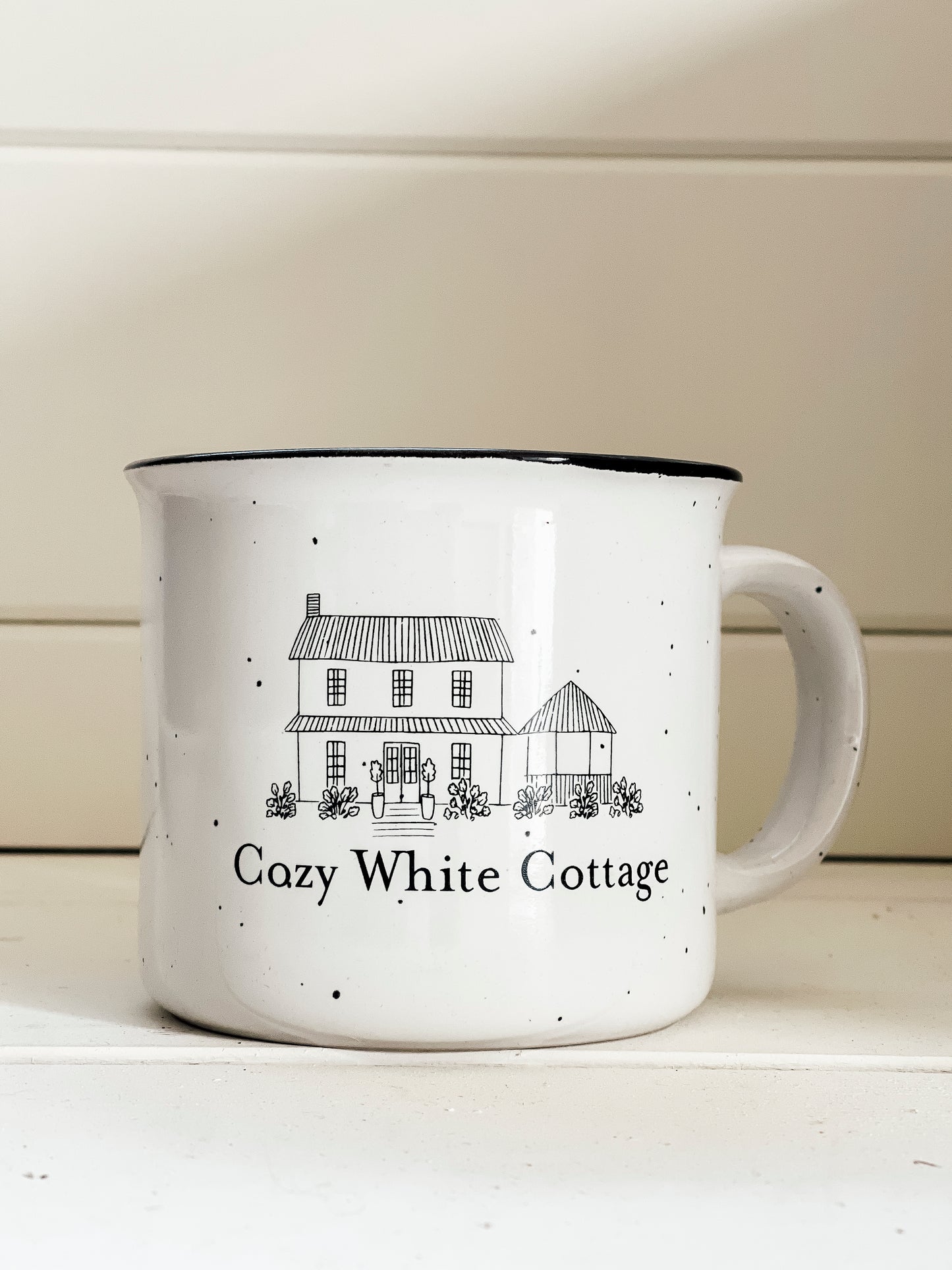 Cozy White Cottage Mug